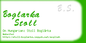 boglarka stoll business card