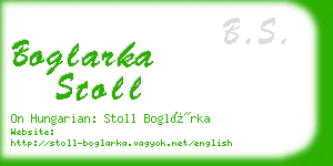 boglarka stoll business card